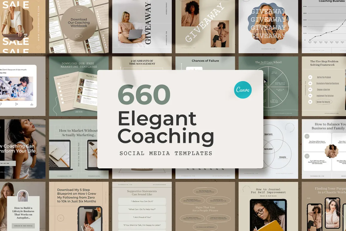 Elegant Coaching Social Media Kit