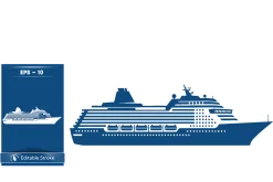 Elegant Cruise Ship Vector Design