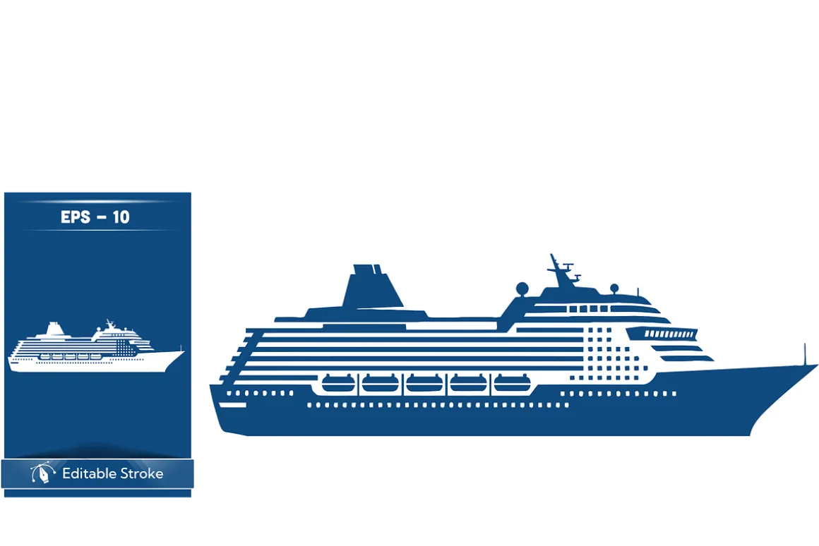 Elegant Cruise Ship Vector Design