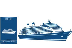 Elegant Cruise Ship Vector Design