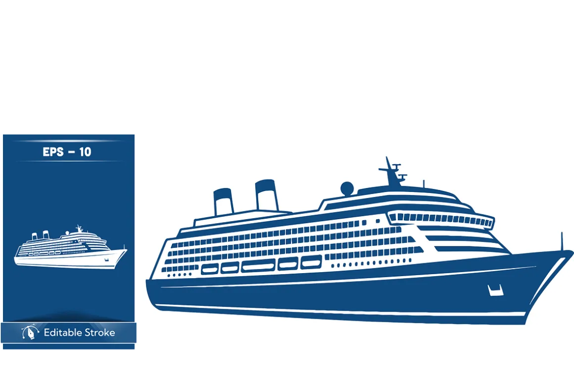 Elegant Cruise Ship Vector Design