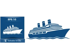 Elegant Cruise Ship Vector Design