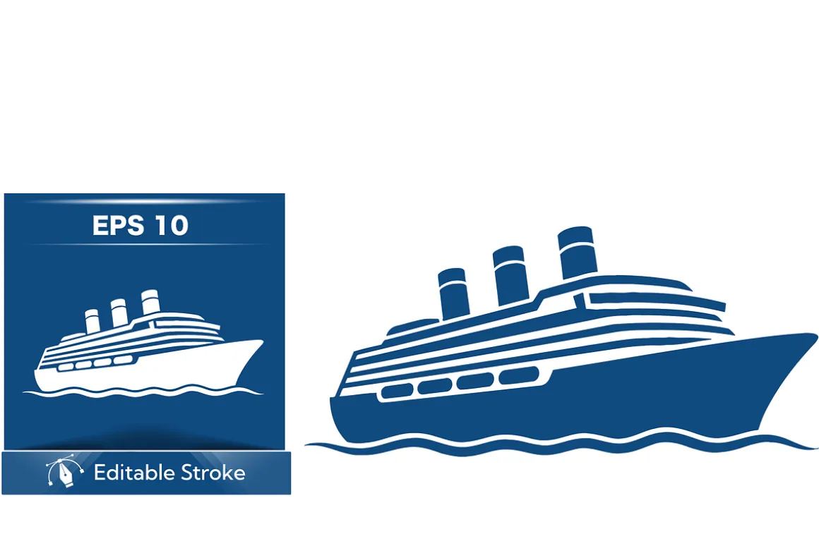 Elegant Cruise Ship Vector Design