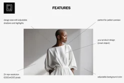 Elegant Loose Dress Mockup PSD