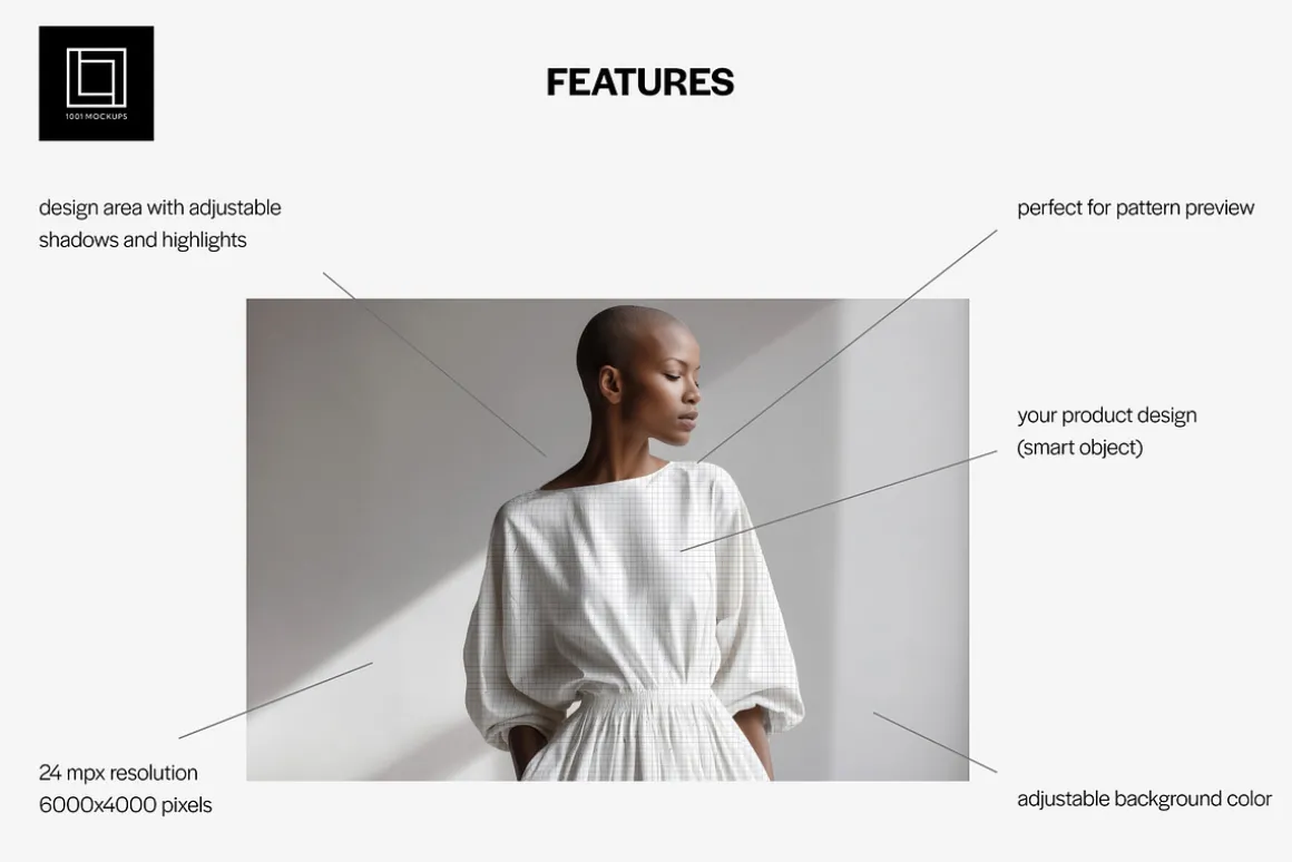 Elegant Loose Dress Mockup PSD