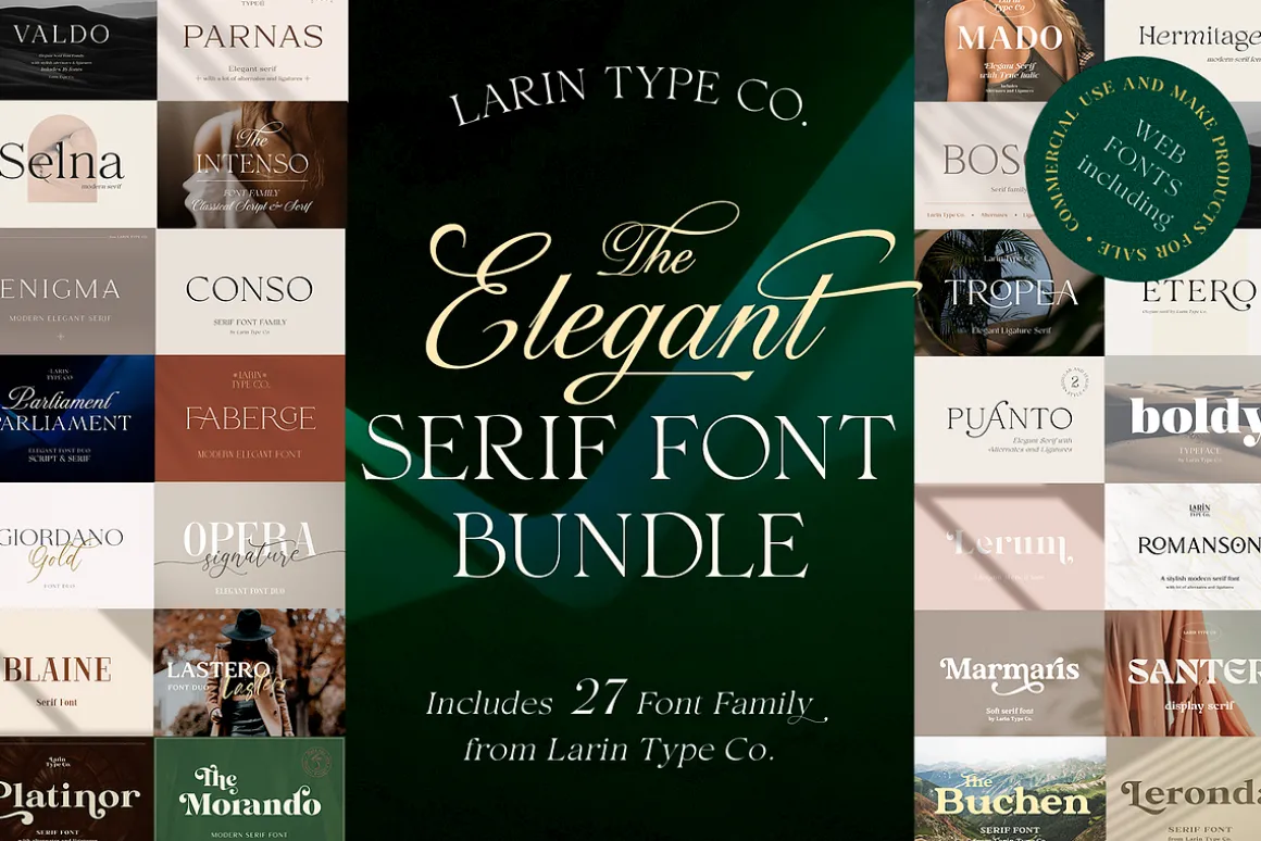 Elegant Serif Font Bundle