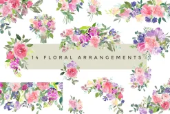 Elouise - Foral Clipart Set