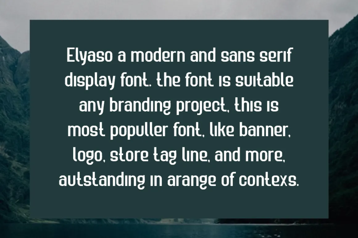 Elyaso - Corporate Logo Font