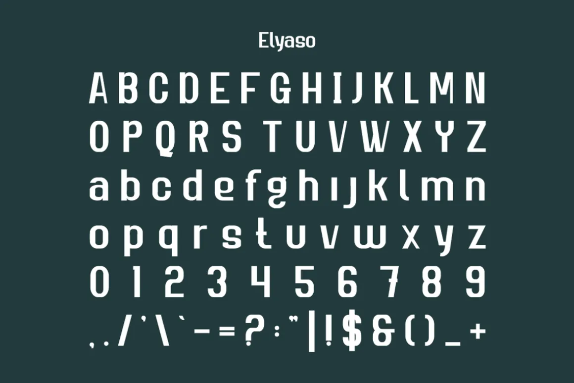 Elyaso - Corporate Logo Font