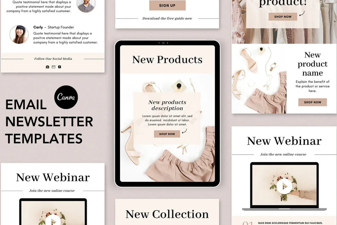 Email Newsletter Templates Canva