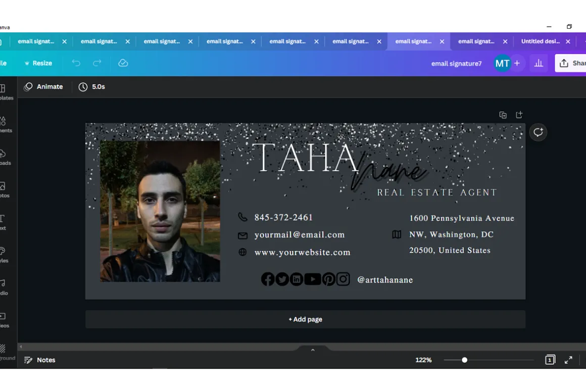 Email Signature Canva Template