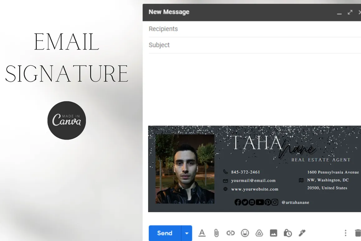 Email Signature Canva Template