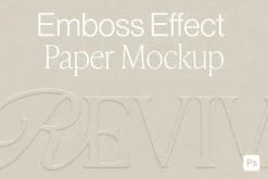 Embossed Debossed Paper Logo Mockup