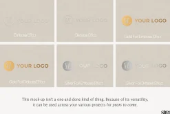 Embossed Debossed Paper Logo Mockup