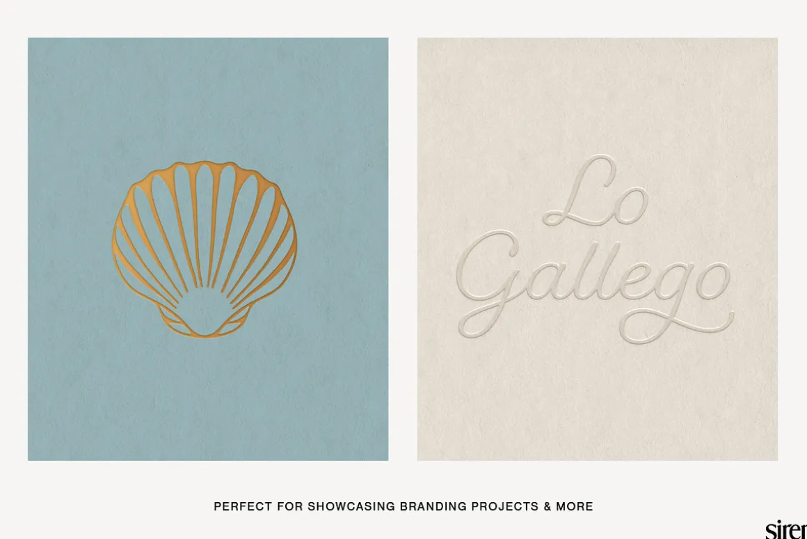Embossed Debossed Paper Logo Mockup