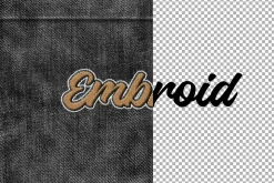Embroidery Patch text effect