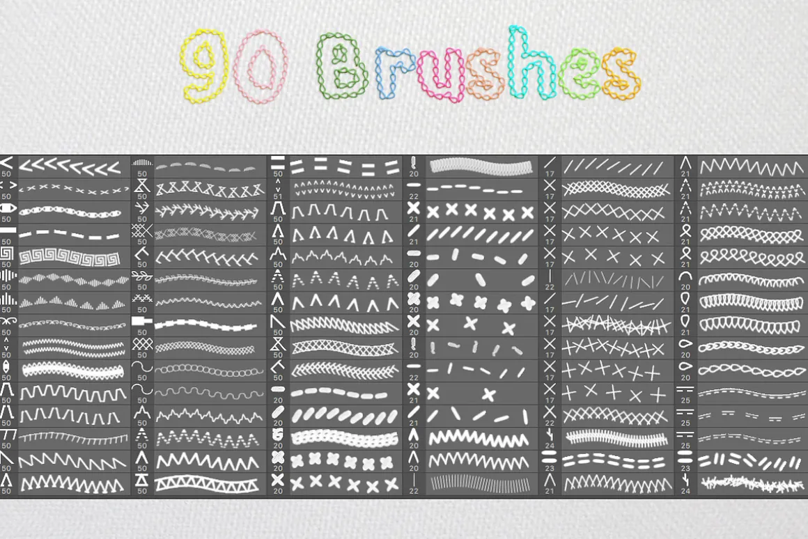 Embroidery Set for Photoshop