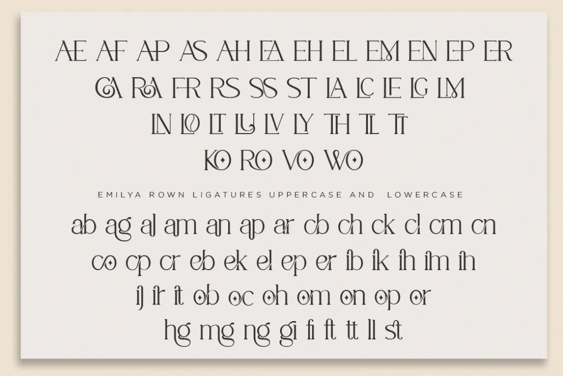 Emilya Rown - Classy Ligature Serif