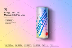 Energy Drink Can Mockup 250ml