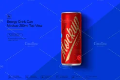 Energy Drink Can Mockup 250ml