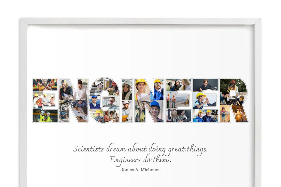 Engineer photo collage