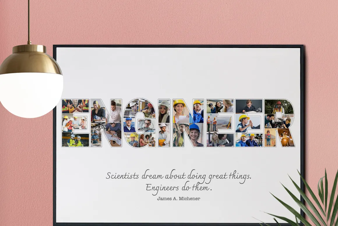 Engineer photo collage