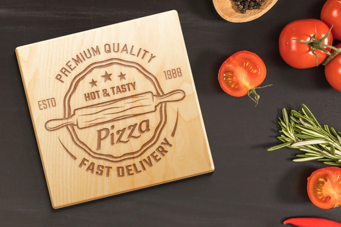 Engraved Wooden Board Mockups