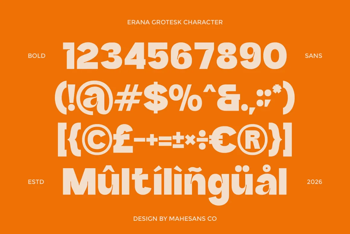 Erana Grotesk – Bold Sans Serif
