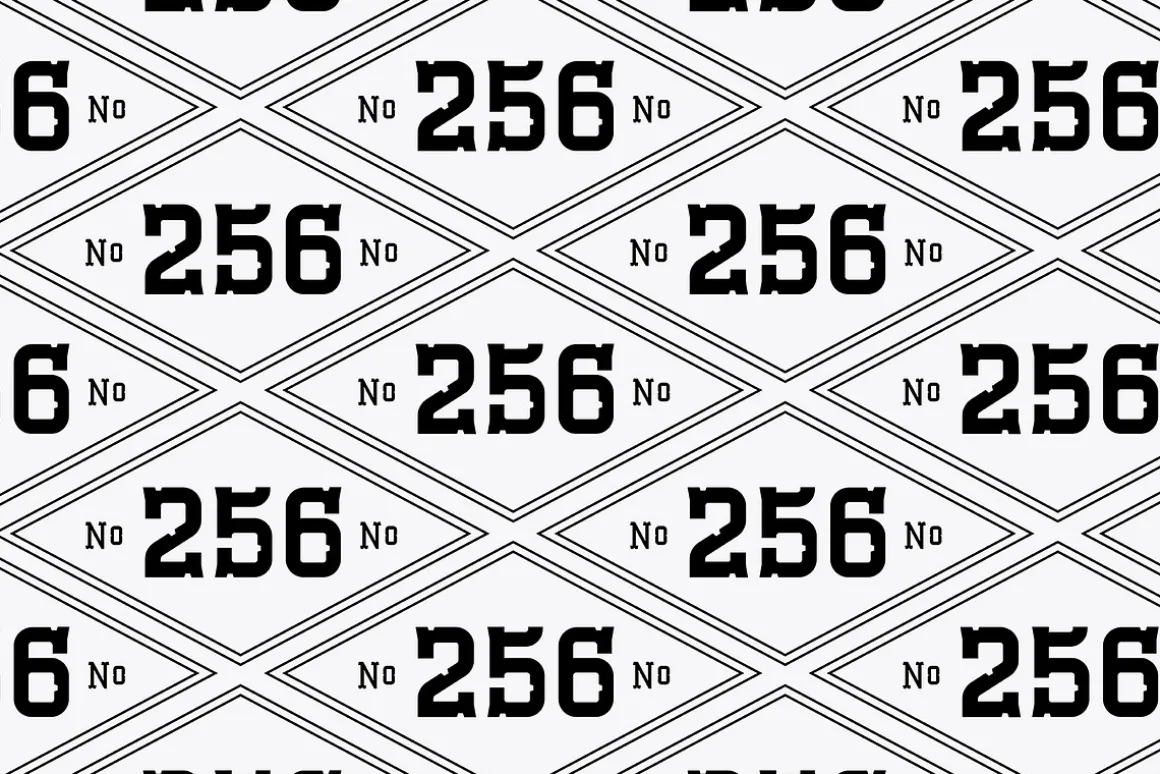 Esbury - A Notched Display Font