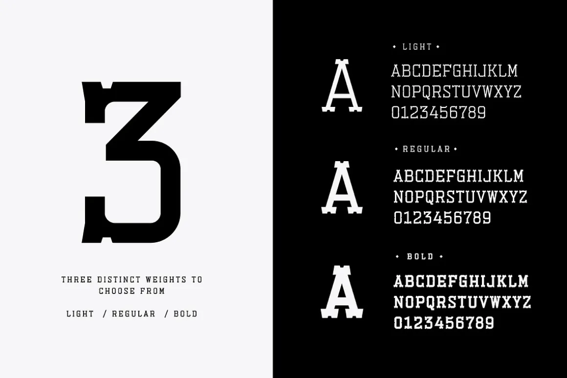 Esbury - A Notched Display Font