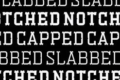 Esbury - A Notched Display Font