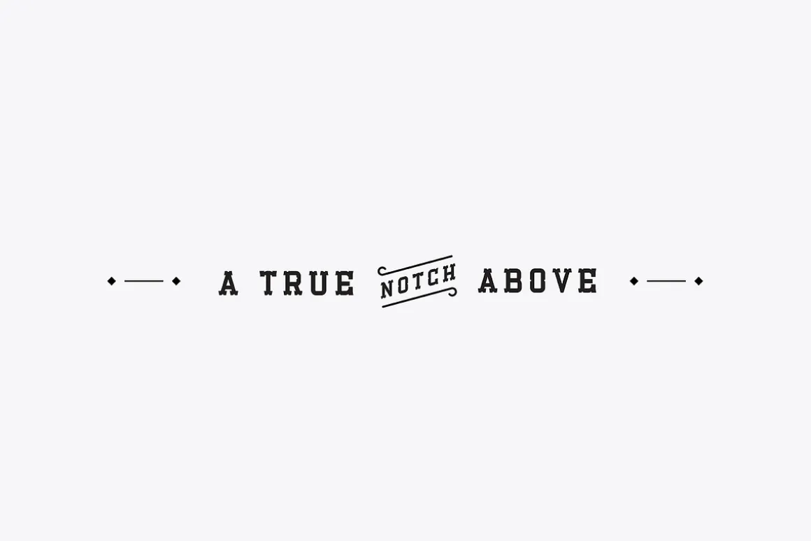 Esbury - A Notched Display Font