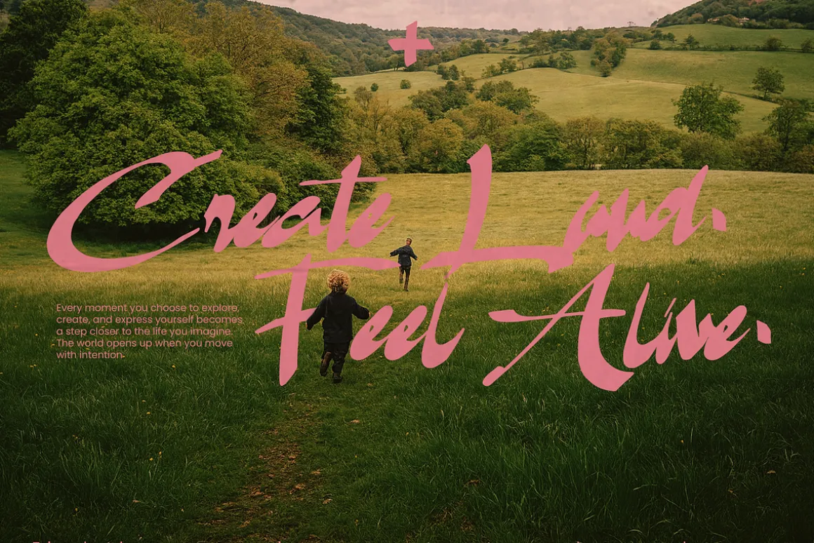 Esnathery - Raw Dynamic Brush Font