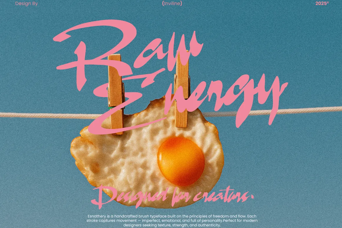 Esnathery - Raw Dynamic Brush Font