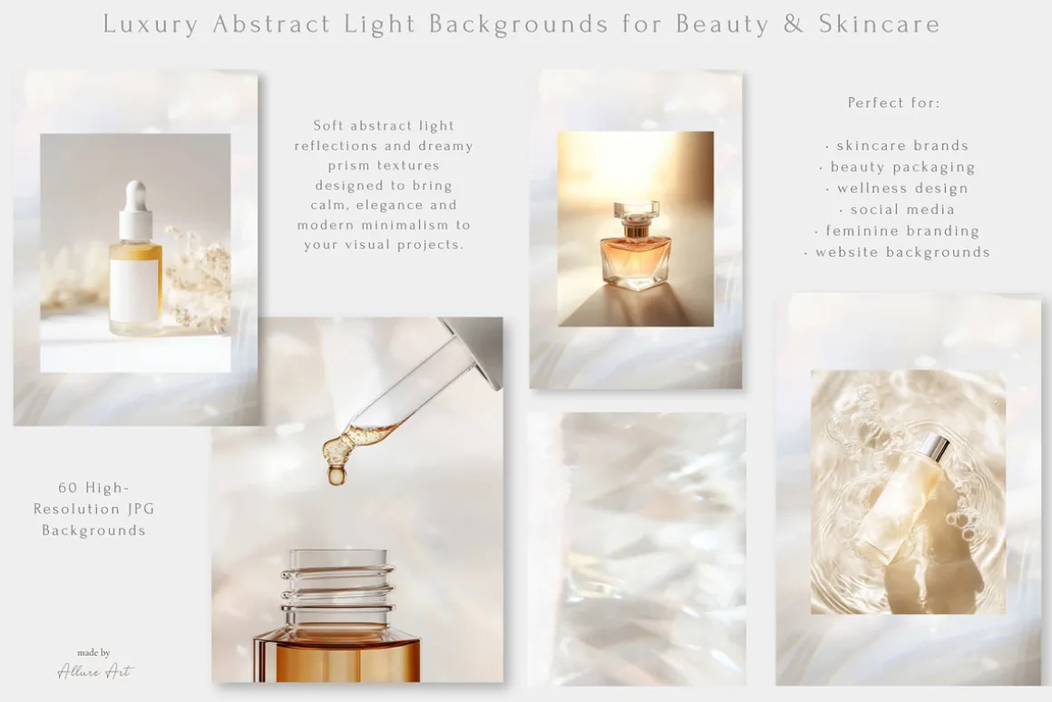 60 Ethereal Light Backgrounds Bundle