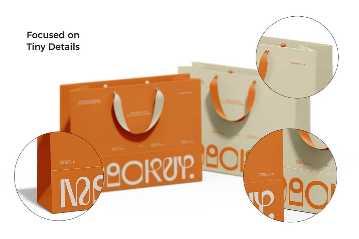 Euro Paper Tote Shopping Bag Mockup