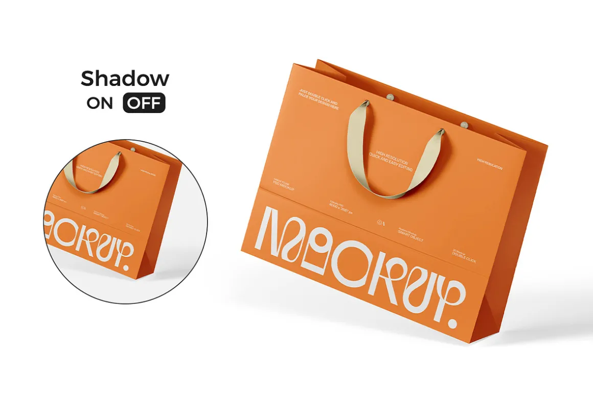 Euro Paper Tote Shopping Bag Mockup