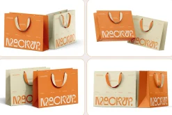 Euro Paper Tote Shopping Bag Mockup