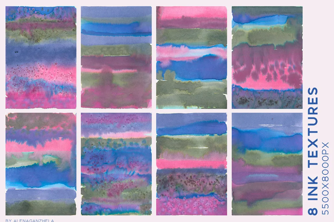 Evening MELTS - ink color textures