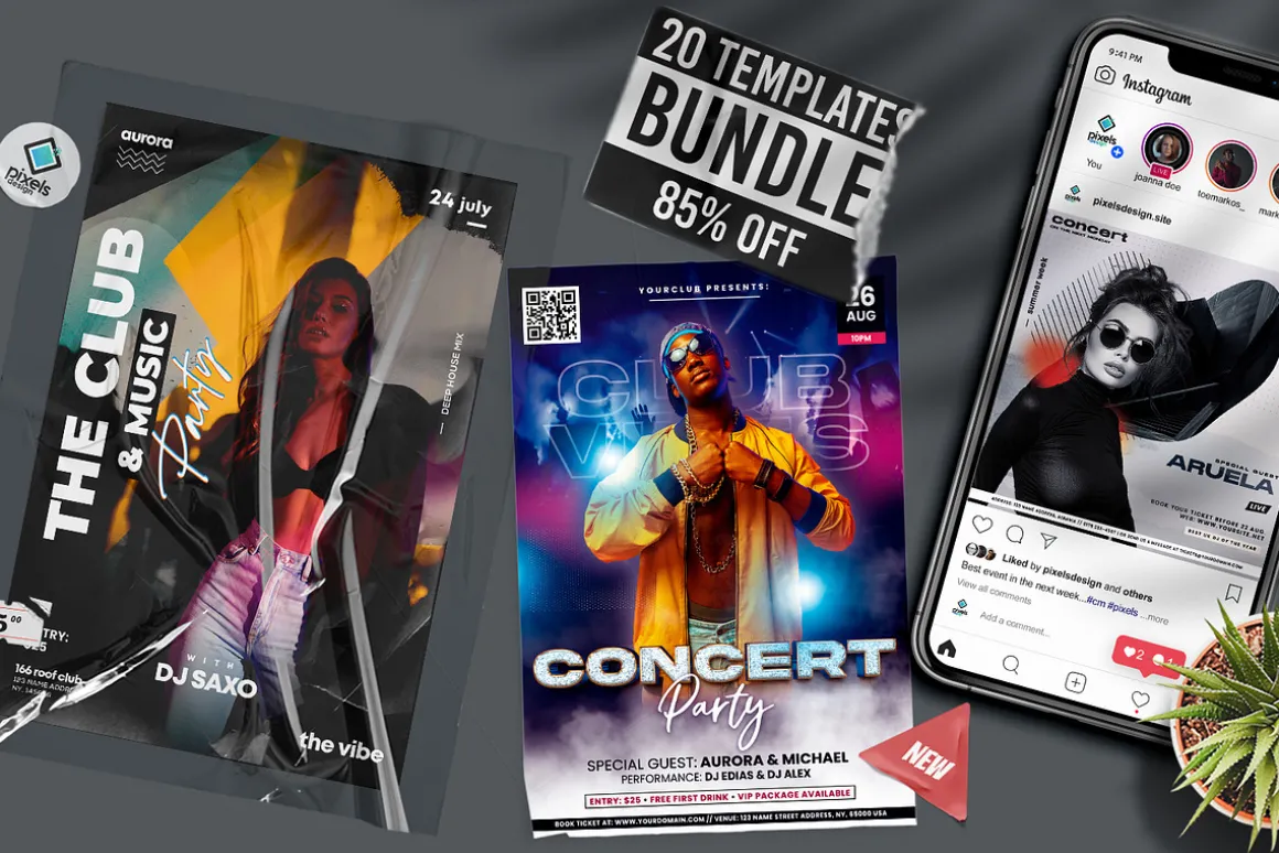 20 Event Banner & Flyers (85% OFF)