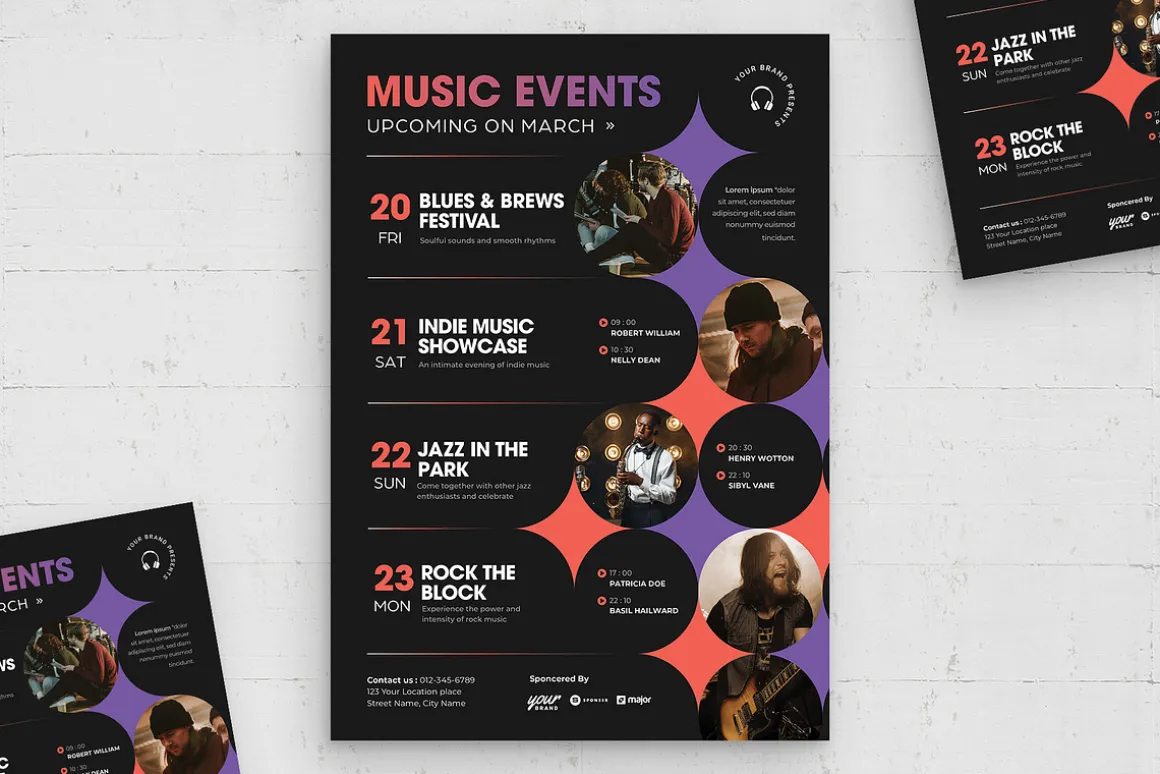 Event Schedule Flyer Template