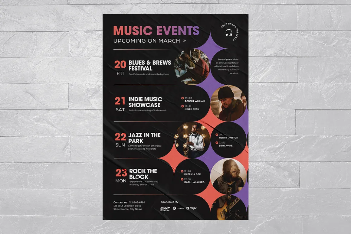 Event Schedule Flyer Template