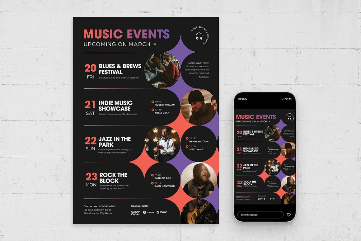 Event Schedule Flyer Template