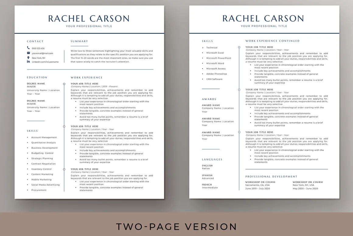 Executive Resume & Cover Letter Word