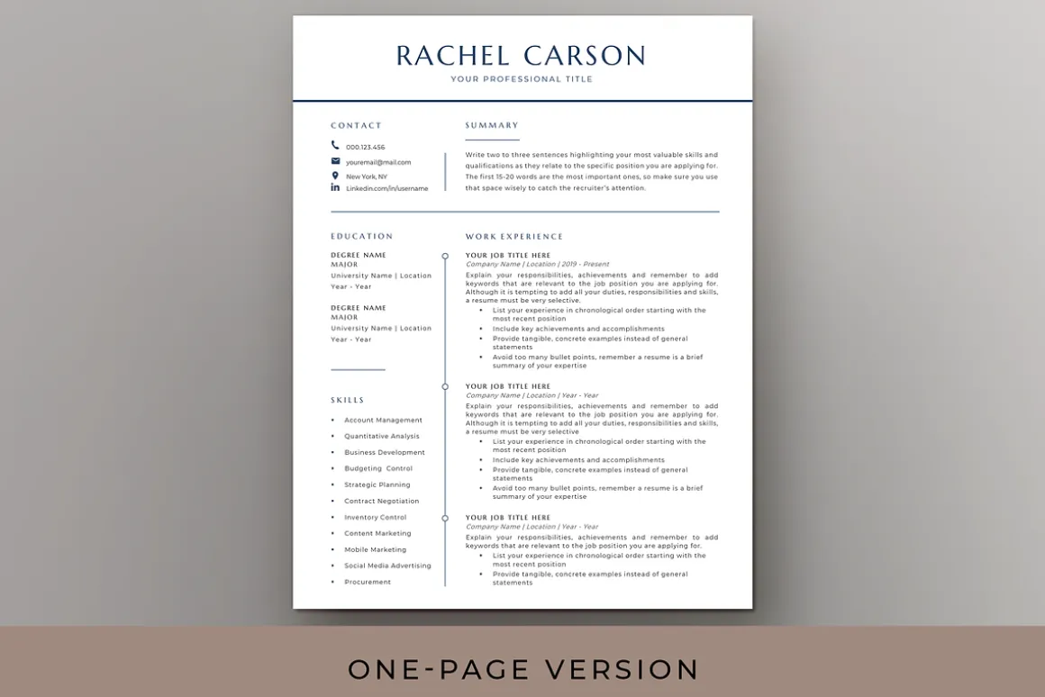 Executive Resume & Cover Letter Word