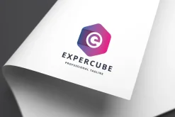 Expertize Cube E Letter Logo