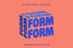 Extruded Cube Text Effect