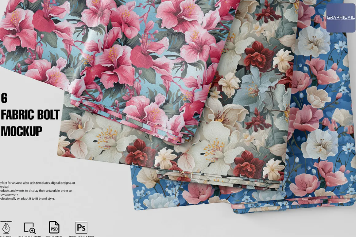Fabric Bolt Mockup Fabric mockup