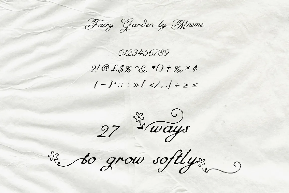 Fairy Garden - Fantasy Script Font