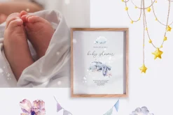 Fairy night Watercolor baby animals